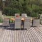 vidaXL Juego de comedor de jardín 7 piezas ratán sintético gris vidaXL Juego de comedor de jardín 7 piezas ratán sintético gris