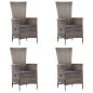 vidaXL Juego de comedor de jardín 7 piezas ratán sintético gris vidaXL Juego de comedor de jardín 7 piezas ratán sintético gris