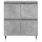 vidaXL Aparadores 2 uds madera contrachapada gris hormigón