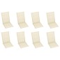 vidaXL Sillas de jardín plegables y cojines 8 uds madera maciza acacia vidaXL Sillas de jardín plegables y cojines 8 uds madera maciza acacia