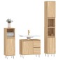 vidaXL Set de muebles de baño 3 pzas madera contrachapada roble Sonoma vidaXL Set de muebles de baño 3 pzas madera contrachapada roble Sonoma