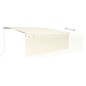 vidaXL Toldo retráctil manual con persiana color crema 4x3 m vidaXL Toldo retráctil manual con persiana color crema 4x3 m