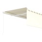 vidaXL Toldo retráctil manual con persiana color crema 4x3 m vidaXL Toldo retráctil manual con persiana color crema 4x3 m