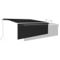 vidaXL Toldo retráctil manual con persiana y LED antracita 4x3 m vidaXL Toldo retráctil manual con persiana y LED antracita 4x3 m