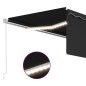 vidaXL Toldo retráctil manual con persiana y LED antracita 4x3 m vidaXL Toldo retráctil manual con persiana y LED antracita 4x3 m