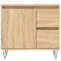 vidaXL Set de muebles de baño 3 pzas madera contrachapada roble Sonoma vidaXL Set de muebles de baño 3 pzas madera contrachapada roble Sonoma