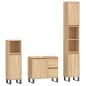 vidaXL Set de muebles de baño 3 pzas madera contrachapada roble Sonoma vidaXL Set de muebles de baño 3 pzas madera contrachapada roble Sonoma