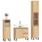 vidaXL Set de muebles de baño 3 pzas madera contrachapada roble Sonoma vidaXL Set de muebles de baño 3 pzas madera contrachapada roble Sonoma