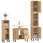 vidaXL Set de muebles de baño 3 pzas madera contrachapada roble Sonoma vidaXL Set de muebles de baño 3 pzas madera contrachapada roble Sonoma
