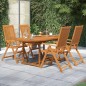 vidaXL Juego de comedor de jardín 5 piezas madera maciza de acacia vidaXL Juego de comedor de jardín 5 piezas madera maciza de acacia