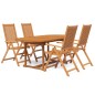 vidaXL Juego de comedor de jardín 5 piezas madera maciza de acacia vidaXL Juego de comedor de jardín 5 piezas madera maciza de acacia