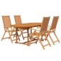 vidaXL Juego de comedor de jardín 5 piezas madera maciza de acacia vidaXL Juego de comedor de jardín 5 piezas madera maciza de acacia