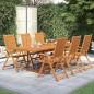 vidaXL Juego de comedor de jardín 7 piezas madera maciza de acacia