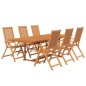 vidaXL Juego de comedor de jardín 7 piezas madera maciza de acacia