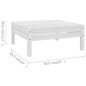vidaXL Juego de muebles de jardín 6 piezas madera maciza pino blanco vidaXL Juego de muebles de jardín 6 piezas madera maciza pino blanco