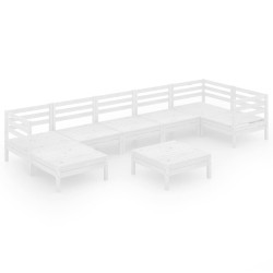 vidaXL Juego de muebles de jardín 8 piezas madera maciza pino blanco