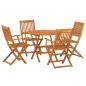 vidaXL Juego de comedor de jardín 5 piezas madera maciza de acacia vidaXL Juego de comedor de jardín 5 piezas madera maciza de acacia
