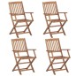 vidaXL Juego de comedor de jardín 5 piezas madera maciza de acacia vidaXL Juego de comedor de jardín 5 piezas madera maciza de acacia