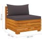 vidaXL Muebles de jardín 6 piezas con cojines madera maciza de acacia vidaXL Muebles de jardín 6 piezas con cojines madera maciza de acacia