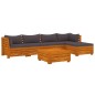 vidaXL Muebles de jardín 6 piezas con cojines madera maciza de acacia vidaXL Muebles de jardín 6 piezas con cojines madera maciza de acacia