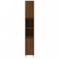 vidaXL Set de muebles baño 3 pzas madera contrachapada roble marrón