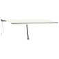 vidaXL Toldo retráctil manual con luz LED color crema 600x300 cm vidaXL Toldo retráctil manual con luz LED color crema 600x300 cm