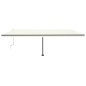 vidaXL Toldo retráctil manual con luz LED color crema 600x300 cm vidaXL Toldo retráctil manual con luz LED color crema 600x300 cm