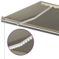 vidaXL Toldo retráctil manual con luz LED color crema 600x300 cm vidaXL Toldo retráctil manual con luz LED color crema 600x300 cm