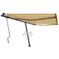 vidaXL Toldo de pie retráctil manual amarillo y blanco 400x300 cm vidaXL Toldo de pie retráctil manual amarillo y blanco 400x300 cm