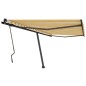 vidaXL Toldo de pie retráctil manual amarillo y blanco 400x300 cm vidaXL Toldo de pie retráctil manual amarillo y blanco 400x300 cm