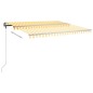 vidaXL Toldo de pie retráctil manual amarillo y blanco 400x300 cm vidaXL Toldo de pie retráctil manual amarillo y blanco 400x300 cm