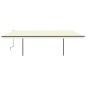 vidaXL Toldo retráctil manual con postes color crema 6x3 m vidaXL Toldo retráctil manual con postes color crema 6x3 m