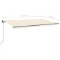 vidaXL Toldo retráctil manual con postes color crema 6x3 m vidaXL Toldo retráctil manual con postes color crema 6x3 m