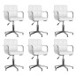 vidaXL Sillas de comedor giratorias 6 unidades cuero sintético blanco vidaXL Sillas de comedor giratorias 6 unidades cuero sintético blanco