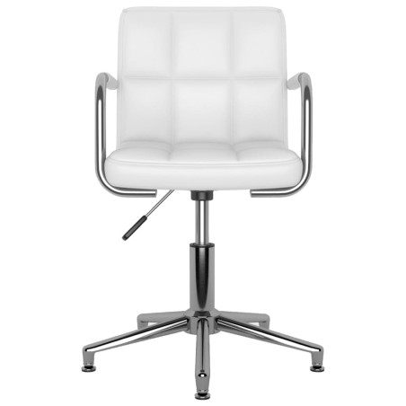 vidaXL Sillas de comedor giratorias 6 unidades cuero sintético blanco