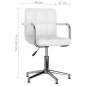 vidaXL Sillas de comedor giratorias 6 unidades cuero sintético blanco vidaXL Sillas de comedor giratorias 6 unidades cuero sintético blanco