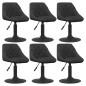 vidaXL Sillas de comedor giratorias 6 unidades terciopelo negro vidaXL Sillas de comedor giratorias 6 unidades terciopelo negro