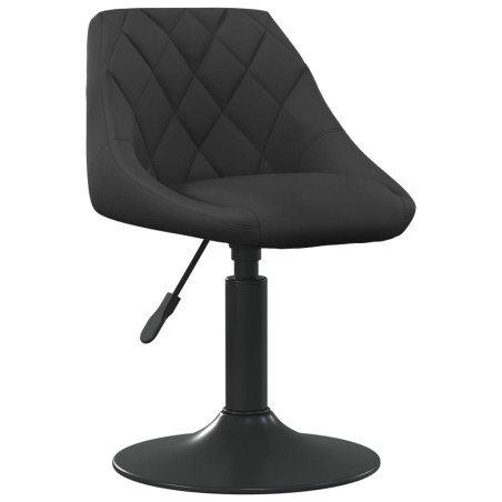 vidaXL Sillas de comedor giratorias 6 unidades terciopelo negro