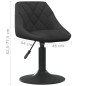 vidaXL Sillas de comedor giratorias 6 unidades terciopelo negro vidaXL Sillas de comedor giratorias 6 unidades terciopelo negro