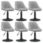 vidaXL Sillas de comedor giratorias 6 uds de terciopelo gris claro vidaXL Sillas de comedor giratorias 6 uds de terciopelo gris claro