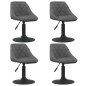 vidaXL Sillas de comedor giratorias 4 unidades terciopelo gris oscuro vidaXL Sillas de comedor giratorias 4 unidades terciopelo gris oscuro