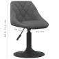 vidaXL Sillas de comedor giratorias 4 unidades terciopelo gris oscuro vidaXL Sillas de comedor giratorias 4 unidades terciopelo gris oscuro