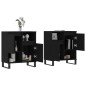 vidaXL Aparadores 2 uds madera contrachapada negro vidaXL Aparadores 2 uds madera contrachapada negro