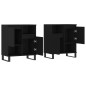 vidaXL Aparadores 2 uds madera contrachapada negro vidaXL Aparadores 2 uds madera contrachapada negro
