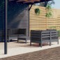 vidaXL Muebles de jardín 5 pzas con cojines antracita madera de pino vidaXL Muebles de jardín 5 pzas con cojines antracita madera de pino