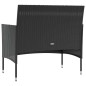 vidaXL Set de muebles de jardín 8 pzas y cojines ratán sintético negro