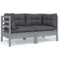 vidaXL Muebles de jardín 9 pzas con cojines antracita madera de pino vidaXL Muebles de jardín 9 pzas con cojines antracita madera de pino