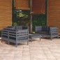 vidaXL Juego de muebles de jardín 7 pzas y cojines madera maciza pino vidaXL Juego de muebles de jardín 7 pzas y cojines madera maciza pino