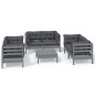 vidaXL Juego de muebles de jardín 7 pzas y cojines madera maciza pino vidaXL Juego de muebles de jardín 7 pzas y cojines madera maciza pino