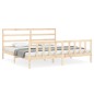 vidaXL Estructura de cama con cabecero madera maciza 200x200 cm vidaXL Estructura de cama con cabecero madera maciza 200x200 cm